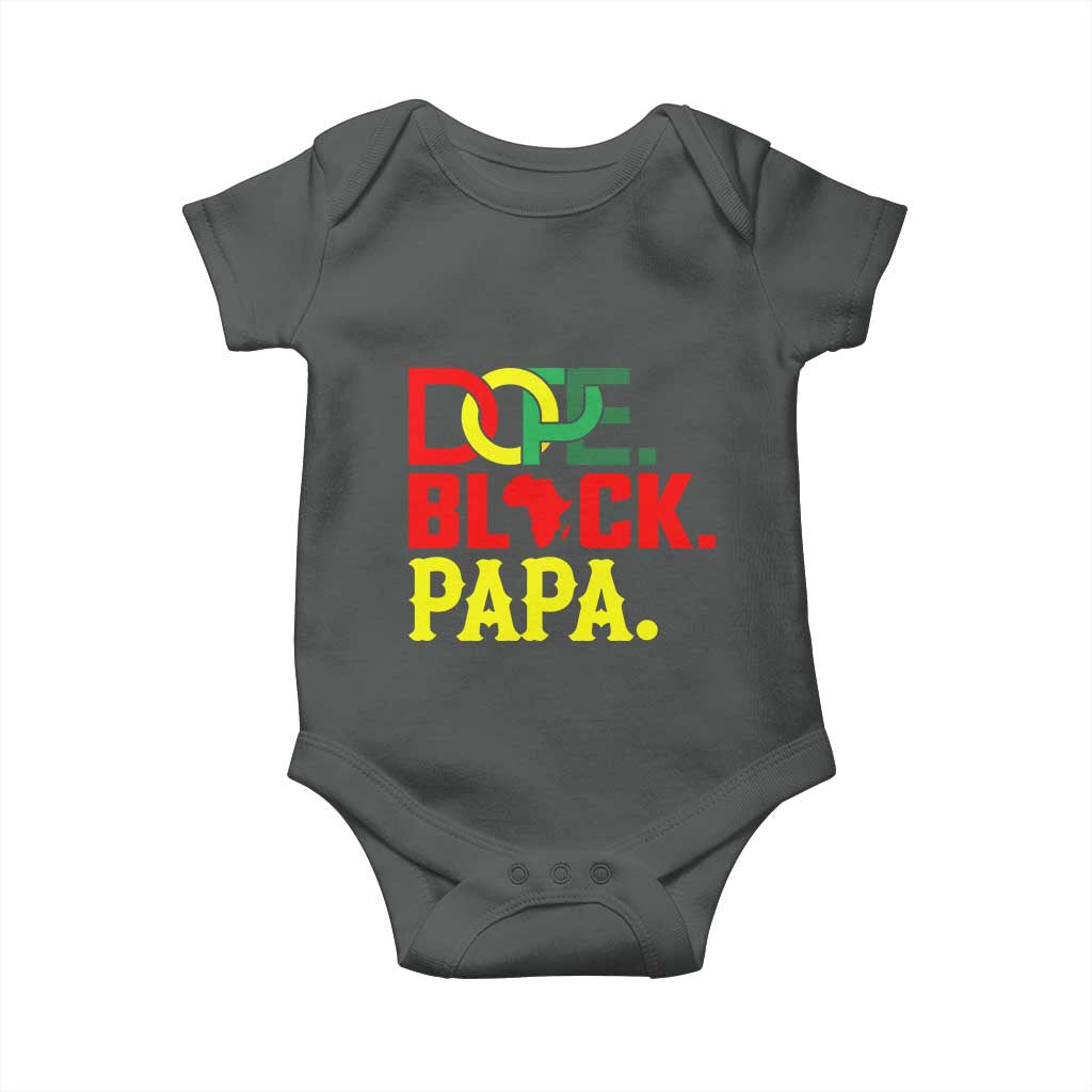 Dope Black Papa Baby Onesie Melanin King Fathers Day Gift