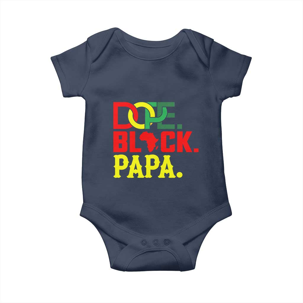 Dope Black Papa Baby Onesie Melanin King Fathers Day Gift