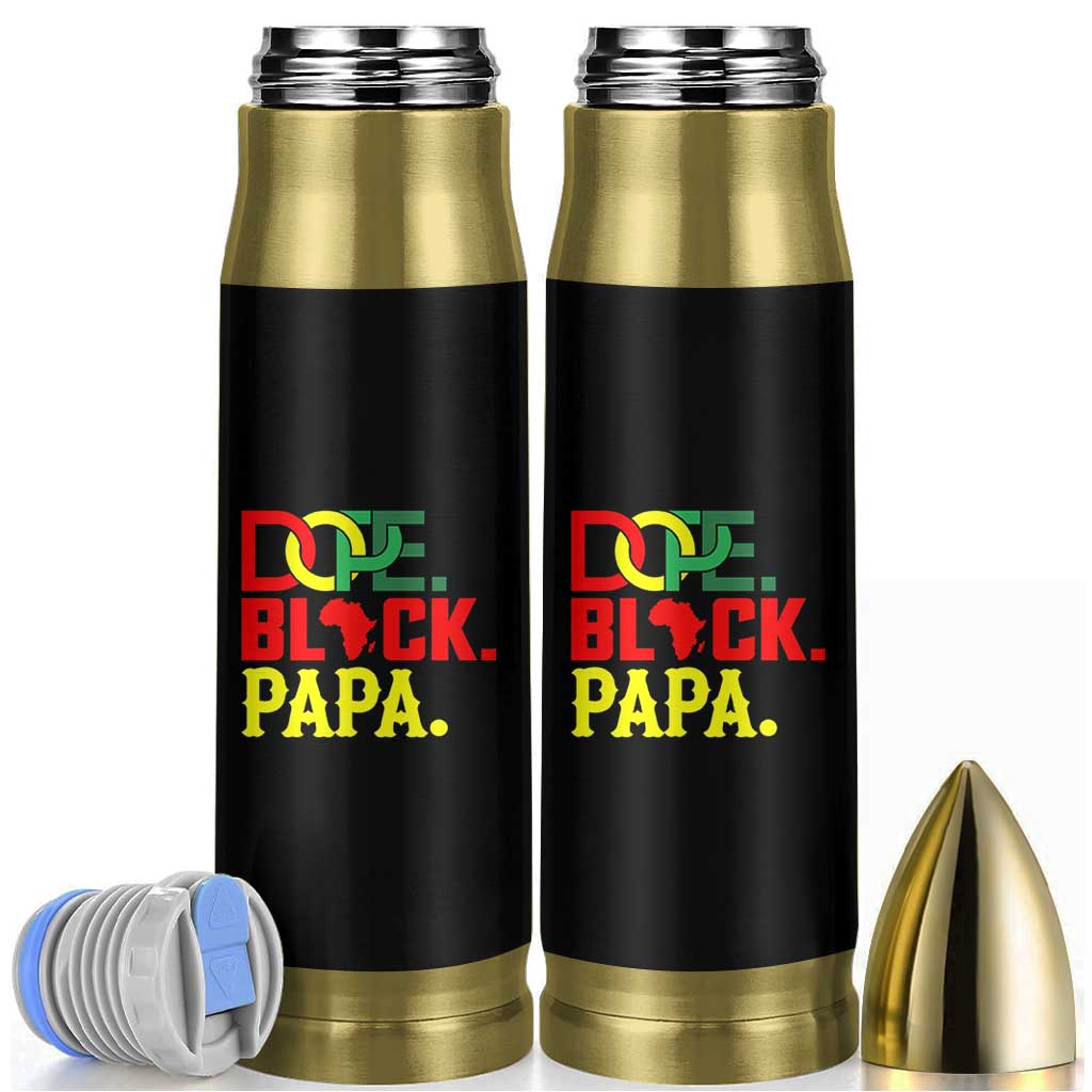 Dope Black Papa Bullet Tumbler Melanin King Fathers Day Gift