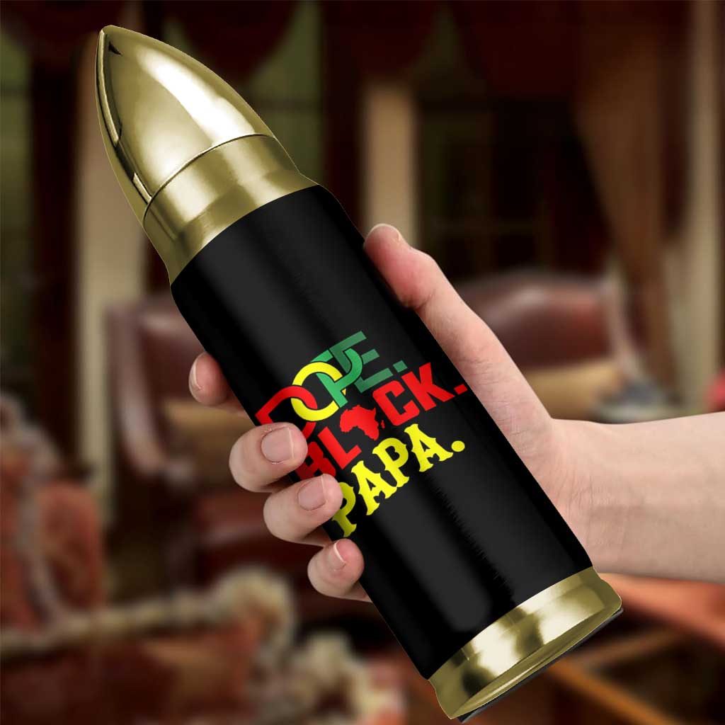 Dope Black Papa Bullet Tumbler Melanin King Fathers Day Gift