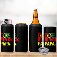 Dope Black Papa 4 in 1 Can Cooler Tumbler Melanin King Fathers Day Gift