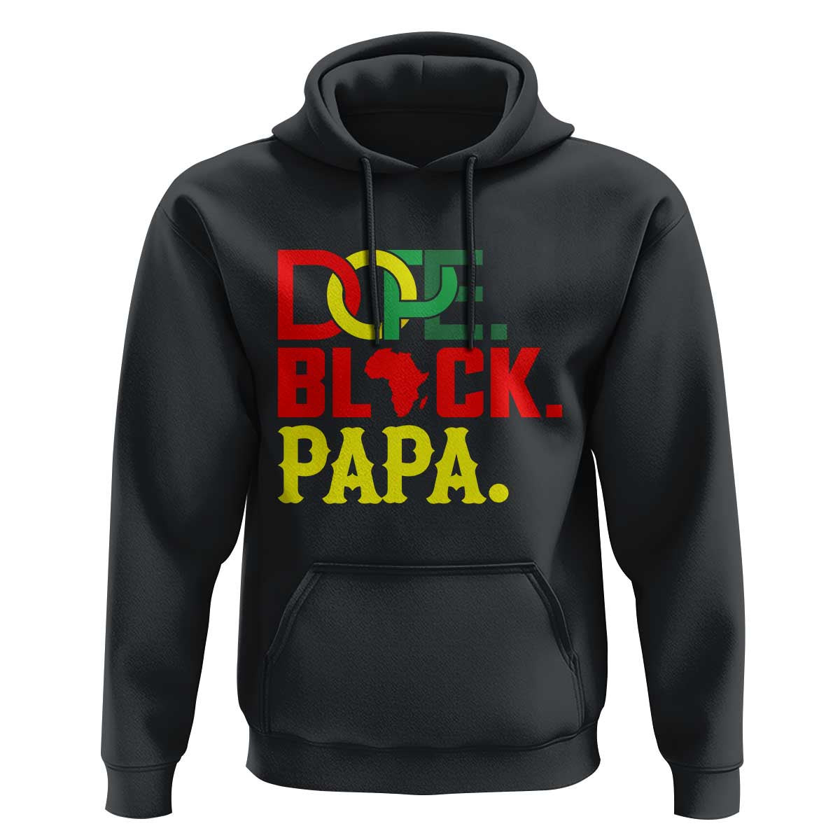 Dope Black Papa Hoodie Melanin King Fathers Day Gift
