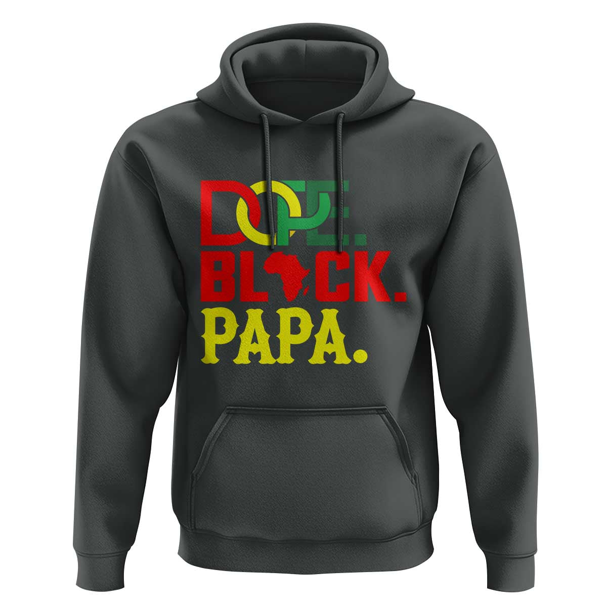 Dope Black Papa Hoodie Melanin King Fathers Day Gift
