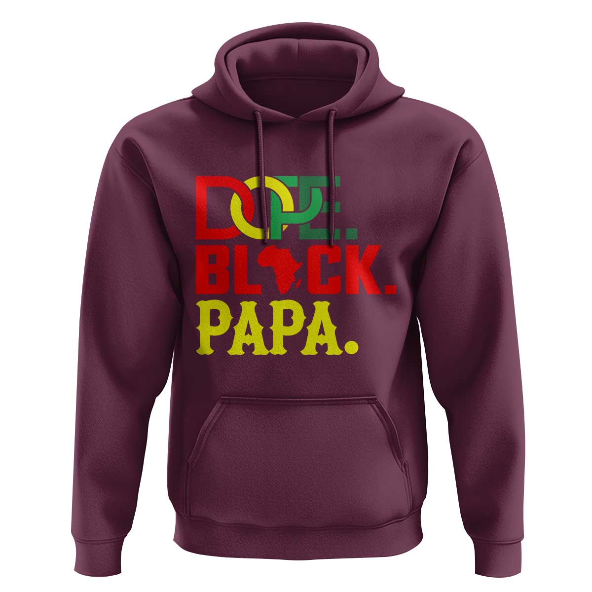 Dope Black Papa Hoodie Melanin King Fathers Day Gift