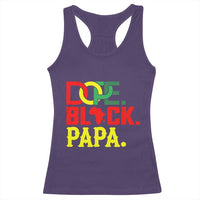 Dope Black Papa Racerback Tank Top Melanin King Fathers Day Gift