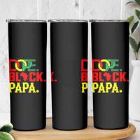 Dope Black Papa Skinny Tumbler Melanin King Fathers Day Gift