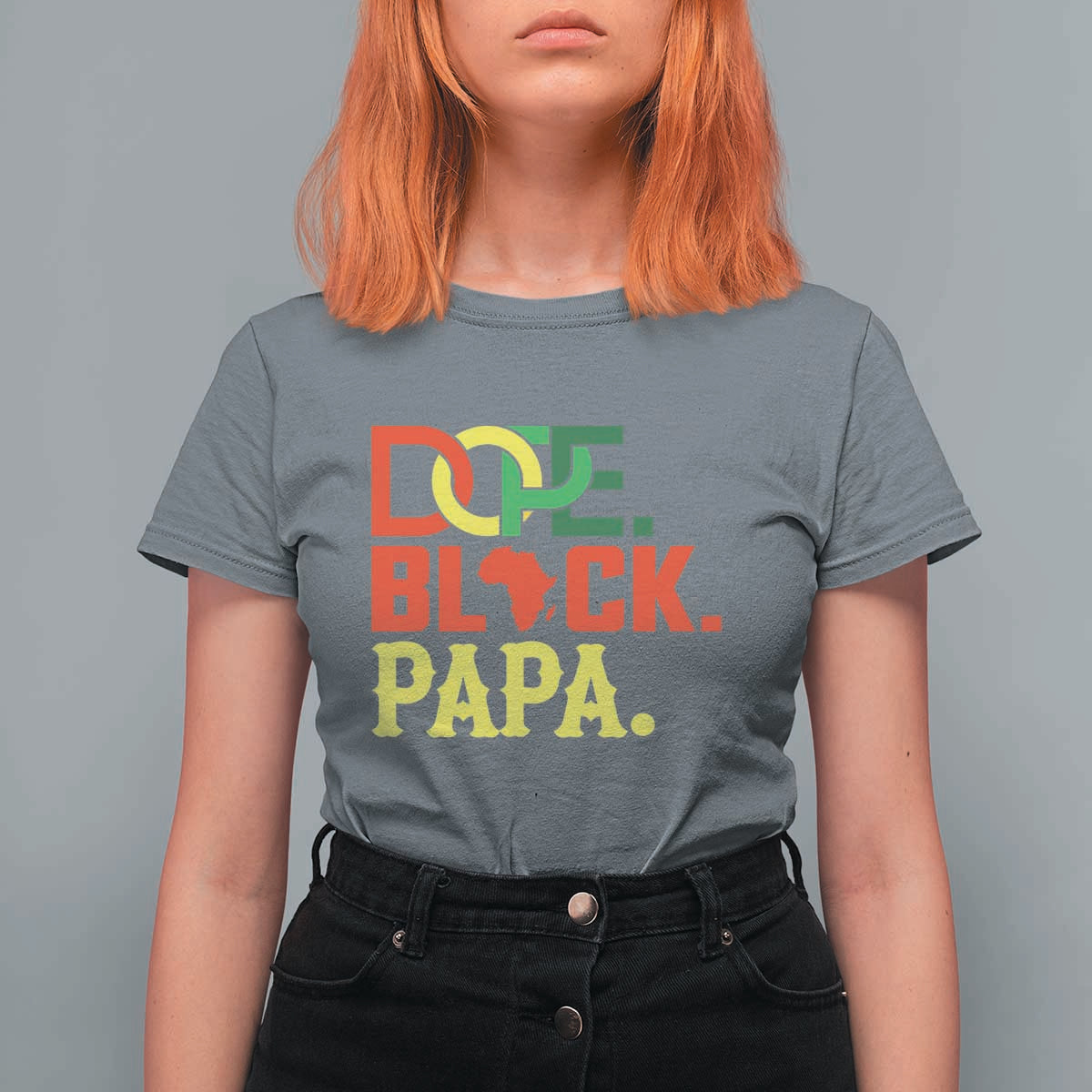 Dope Black Papa T Shirt For Women Melanin King Fathers Day Gift