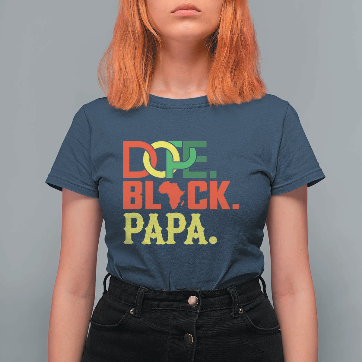 Dope Black Papa T Shirt For Women Melanin King Fathers Day Gift