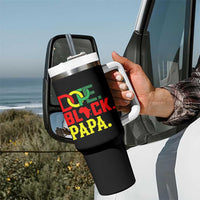 Dope Black Papa Tumbler With Handle Melanin King Fathers Day Gift
