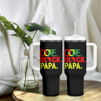 Dope Black Papa Tumbler With Handle Melanin King Fathers Day Gift