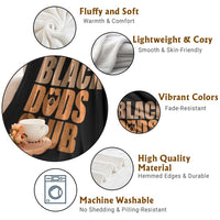 Black Dads Club Throw Blanket African American Fathers Day Gift