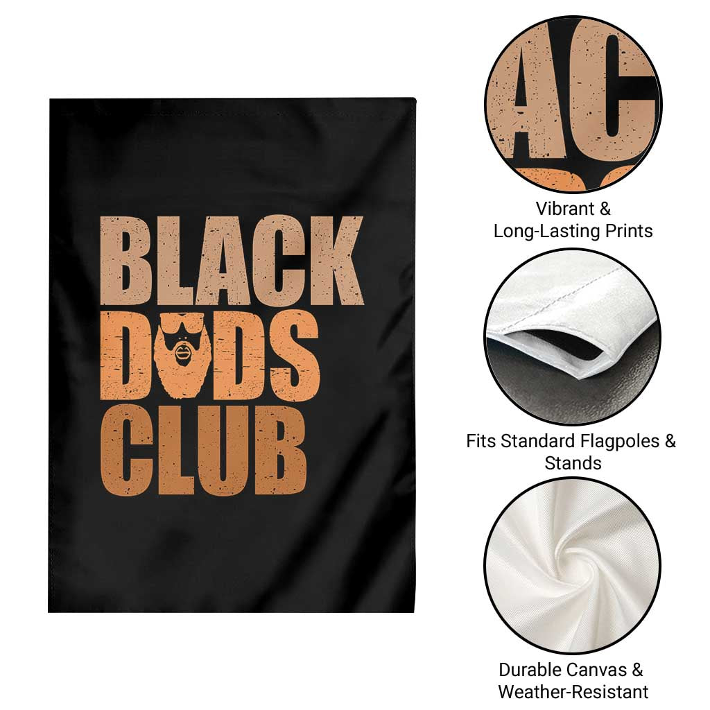 Black Dads Club Garden Flag African American Fathers Day Gift