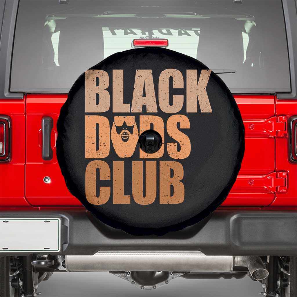 Black Dads Club Spare Tire Cover African American Fathers Day Gift