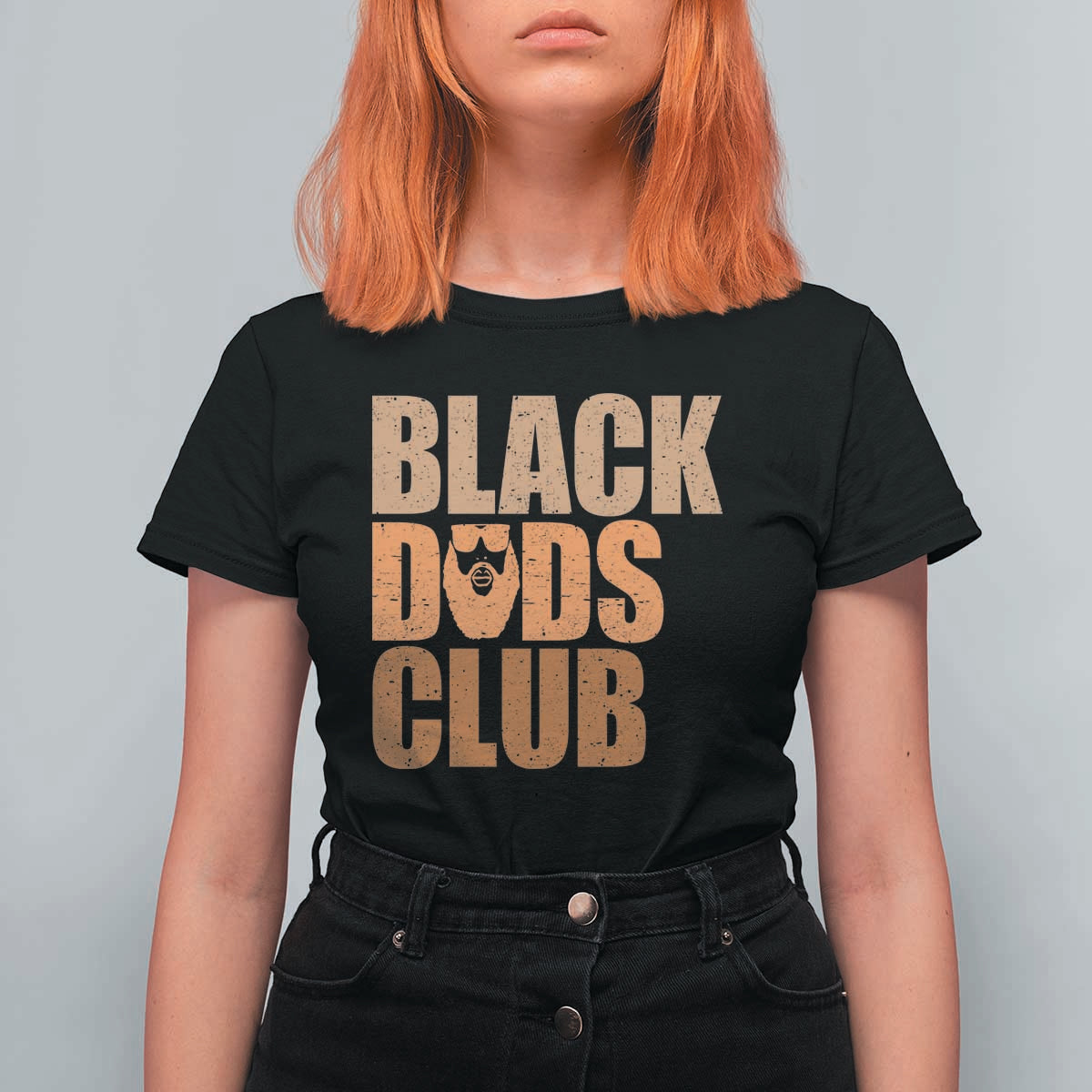 Black Dads Club T Shirt For Women African American Fathers Day Gift