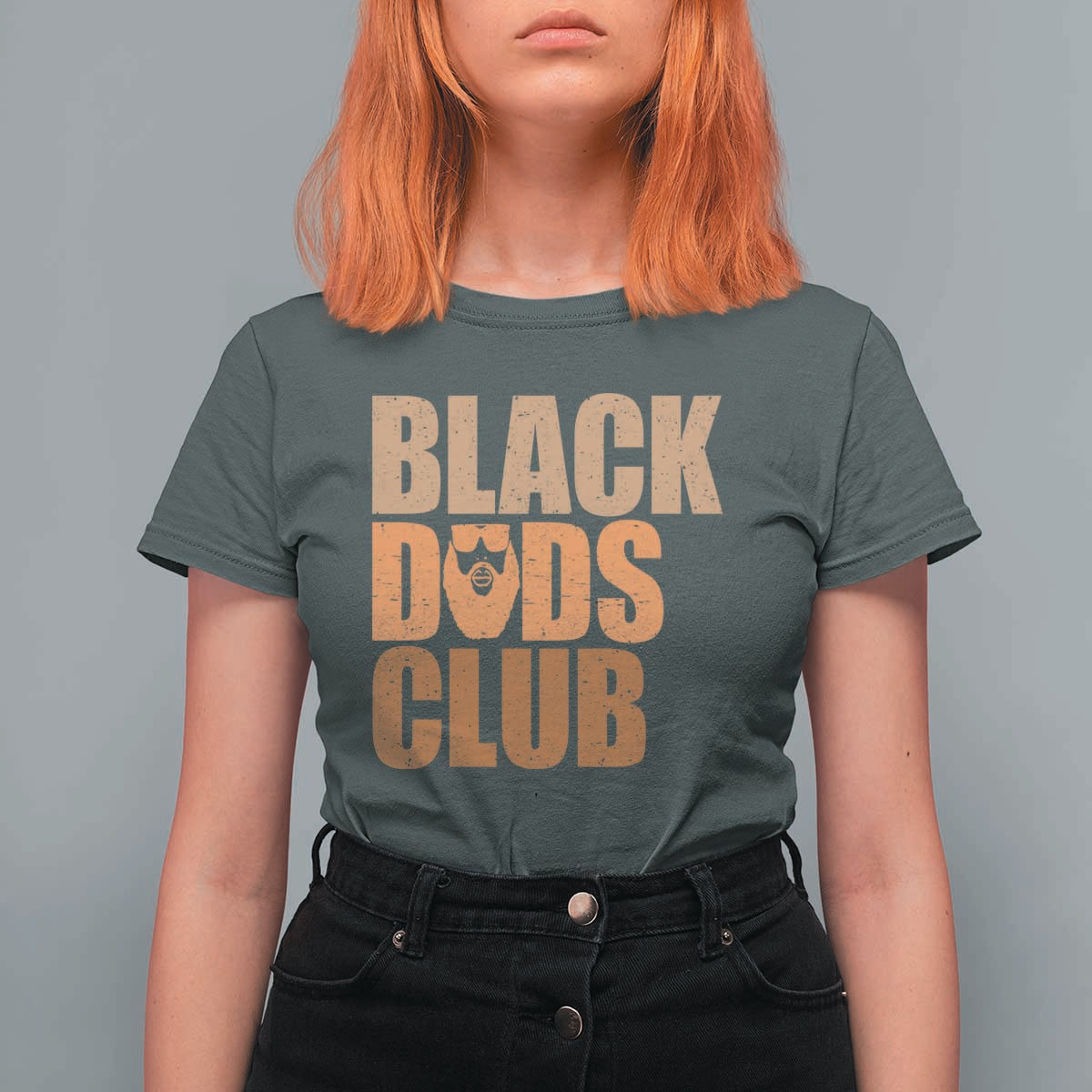 Black Dads Club T Shirt For Women African American Fathers Day Gift