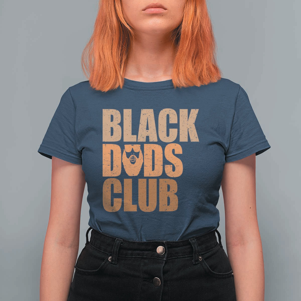 Black Dads Club T Shirt For Women African American Fathers Day Gift