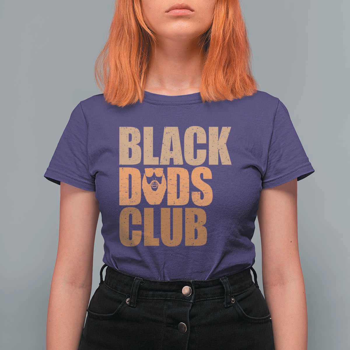 Black Dads Club T Shirt For Women African American Fathers Day Gift