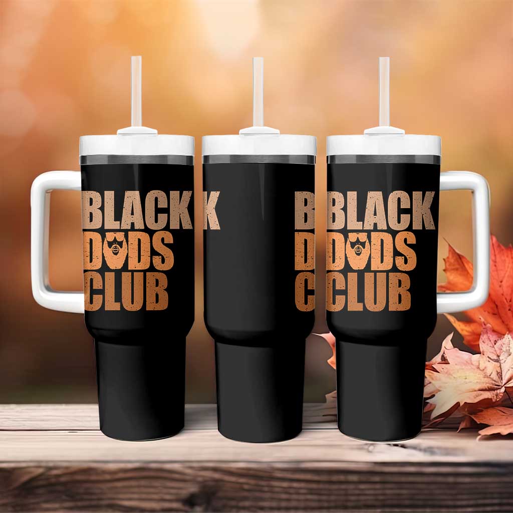 Black Dads Club Tumbler With Handle African American Fathers Day Gift