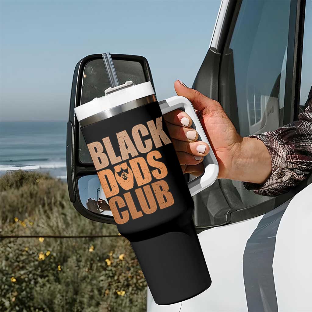 Black Dads Club Tumbler With Handle African American Fathers Day Gift
