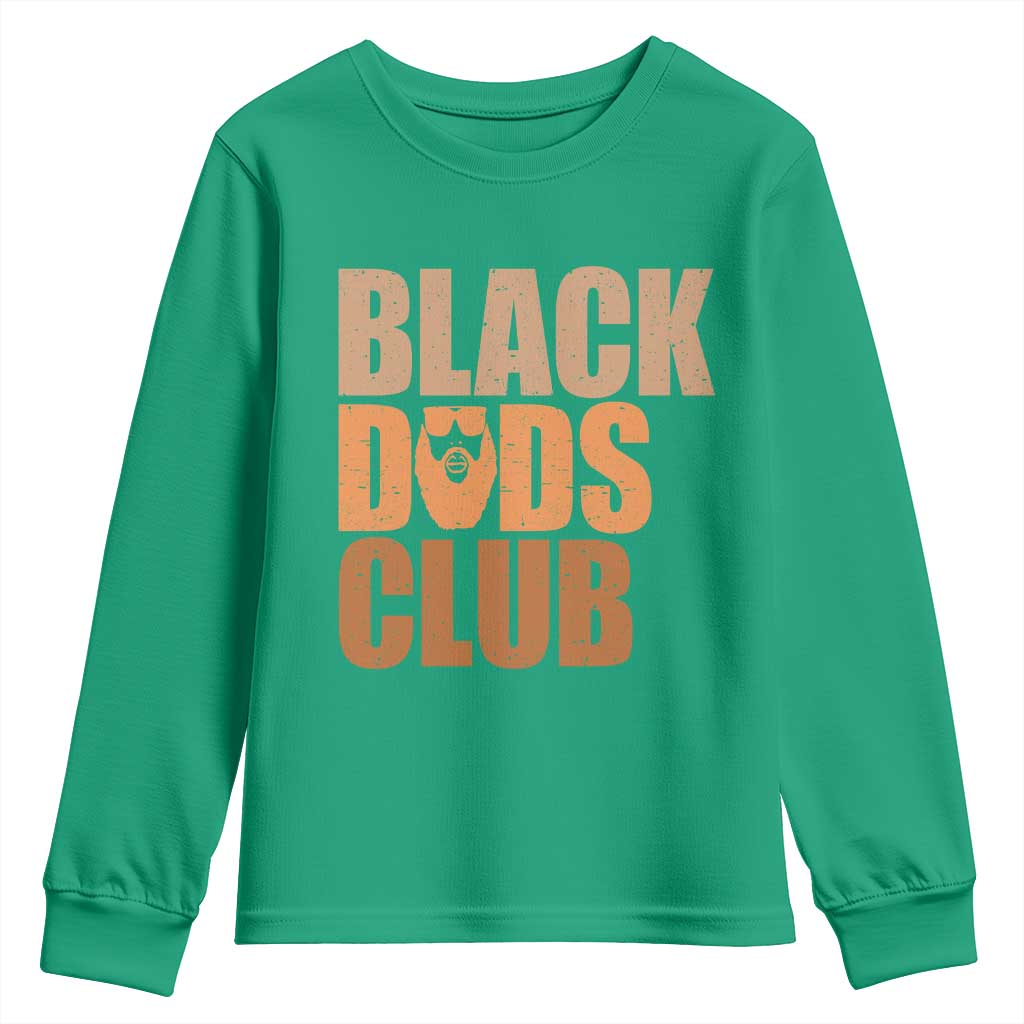 Black Dads Club Youth Sweatshirt African American Fathers Day Gift