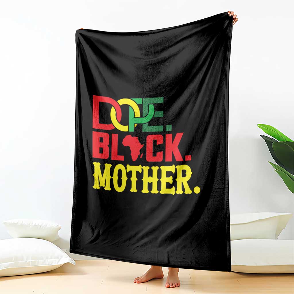 Proud African American Mom Gift Throw Blanket Dope Black Mother