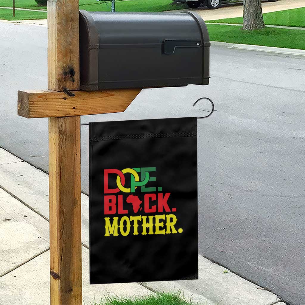 Proud African American Mom Gift Garden Flag Dope Black Mother