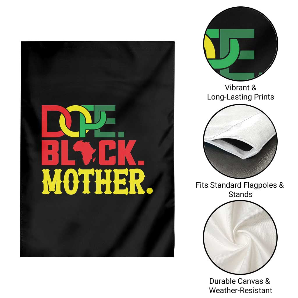 Proud African American Mom Gift Garden Flag Dope Black Mother