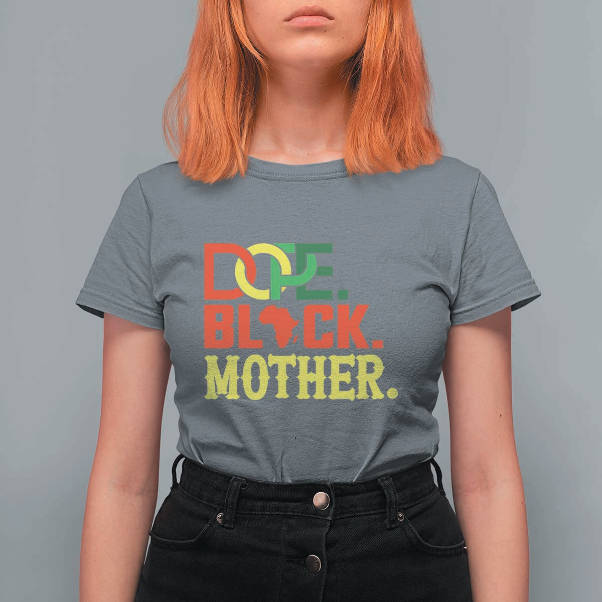 Proud African American Mom Gift T Shirt For Women Dope Black Mother