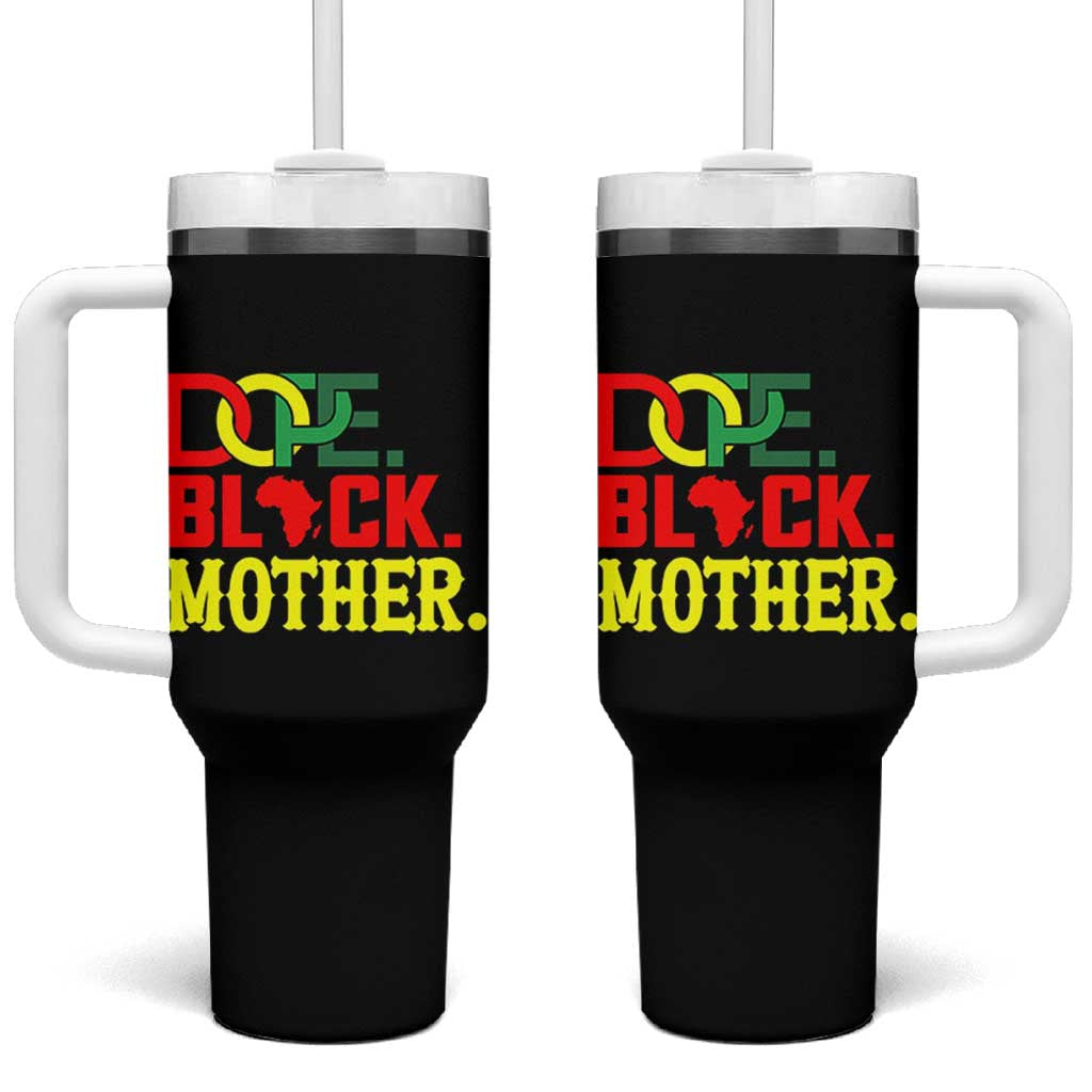 Proud African American Mom Gift Tumbler With Handle Dope Black Mother
