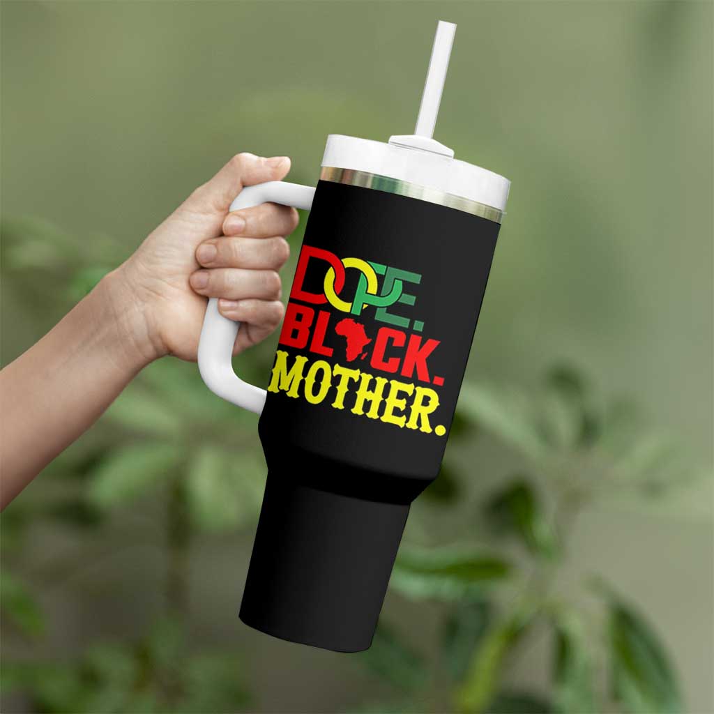 Proud African American Mom Gift Tumbler With Handle Dope Black Mother