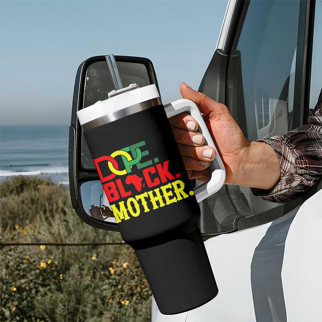 Proud African American Mom Gift Tumbler With Handle Dope Black Mother