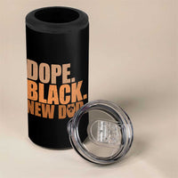 Proud Black New Dad 4 in 1 Can Cooler Tumbler African American Fathers Day Gift