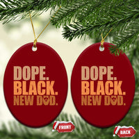 Proud Black New Dad Ceramic Ornament African American Fathers Day Gift