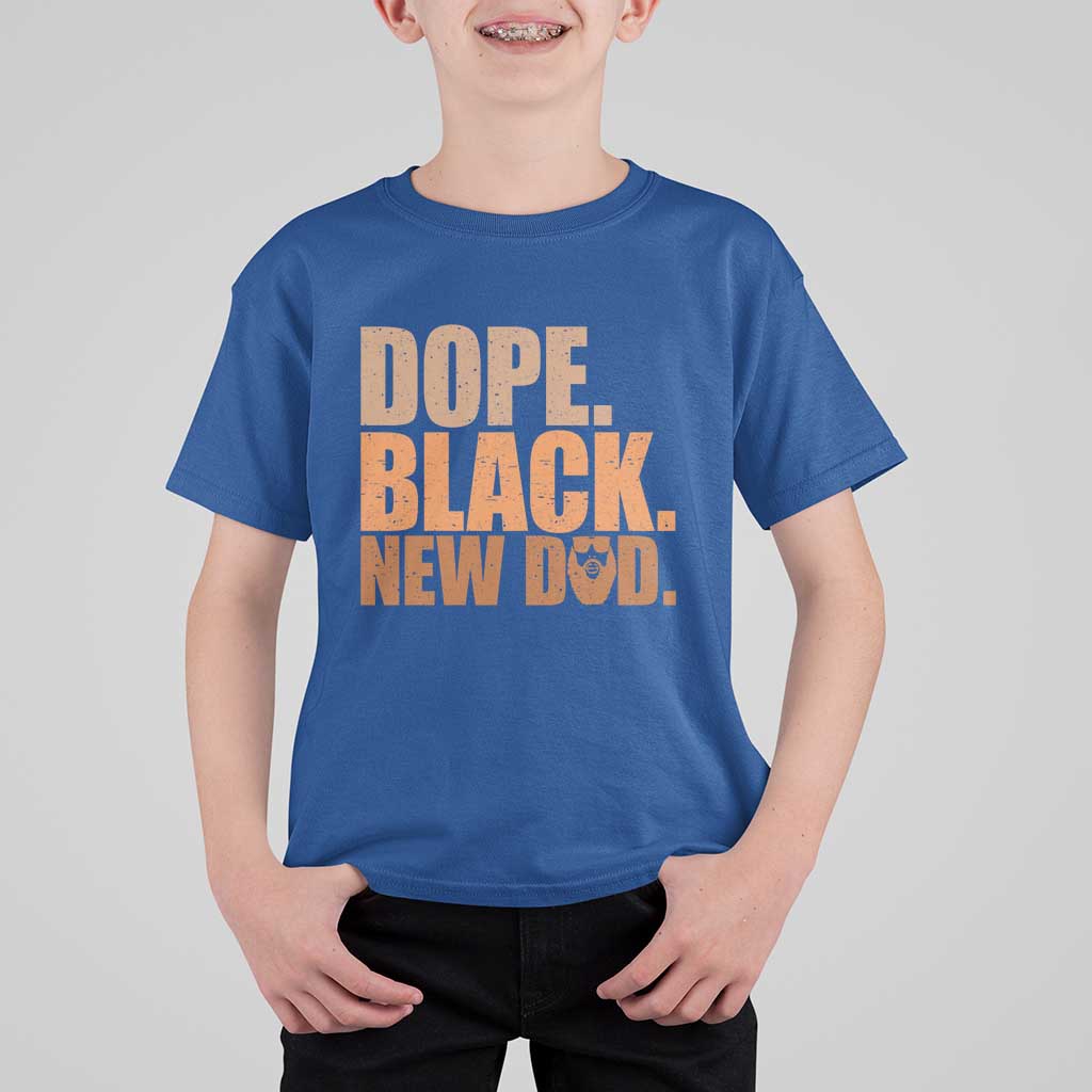 Proud Black New Dad T Shirt For Kid African American Fathers Day Gift
