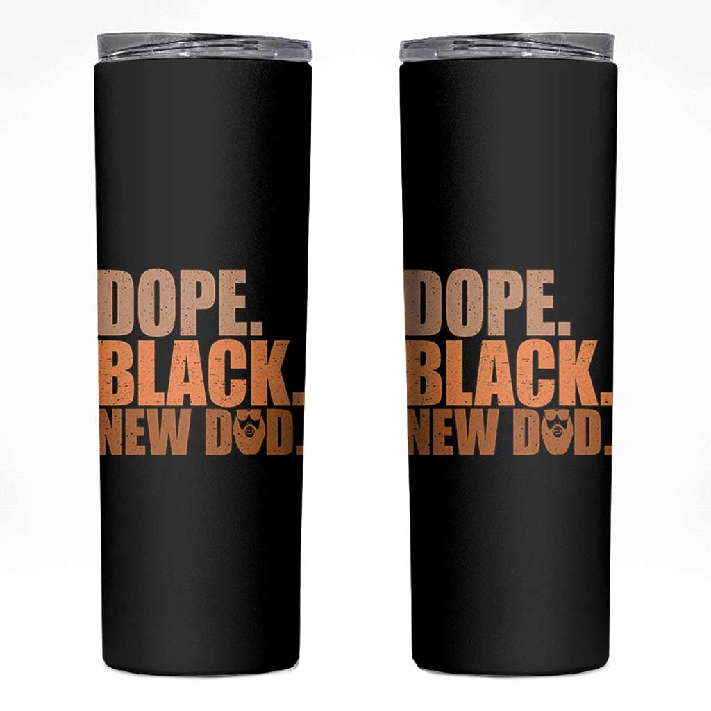 Proud Black New Dad Skinny Tumbler African American Fathers Day Gift