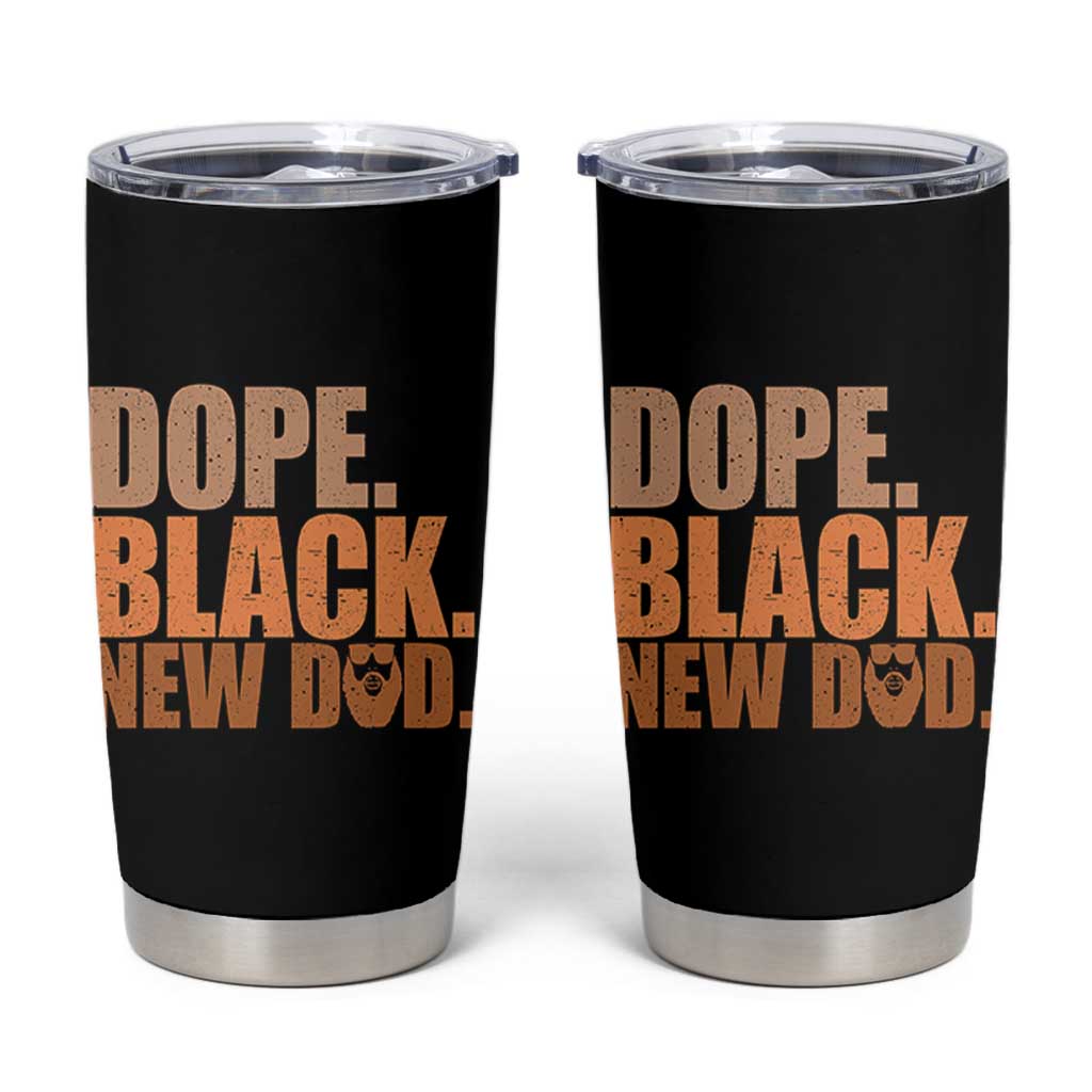 Proud Black New Dad Tumbler Cup African American Fathers Day Gift