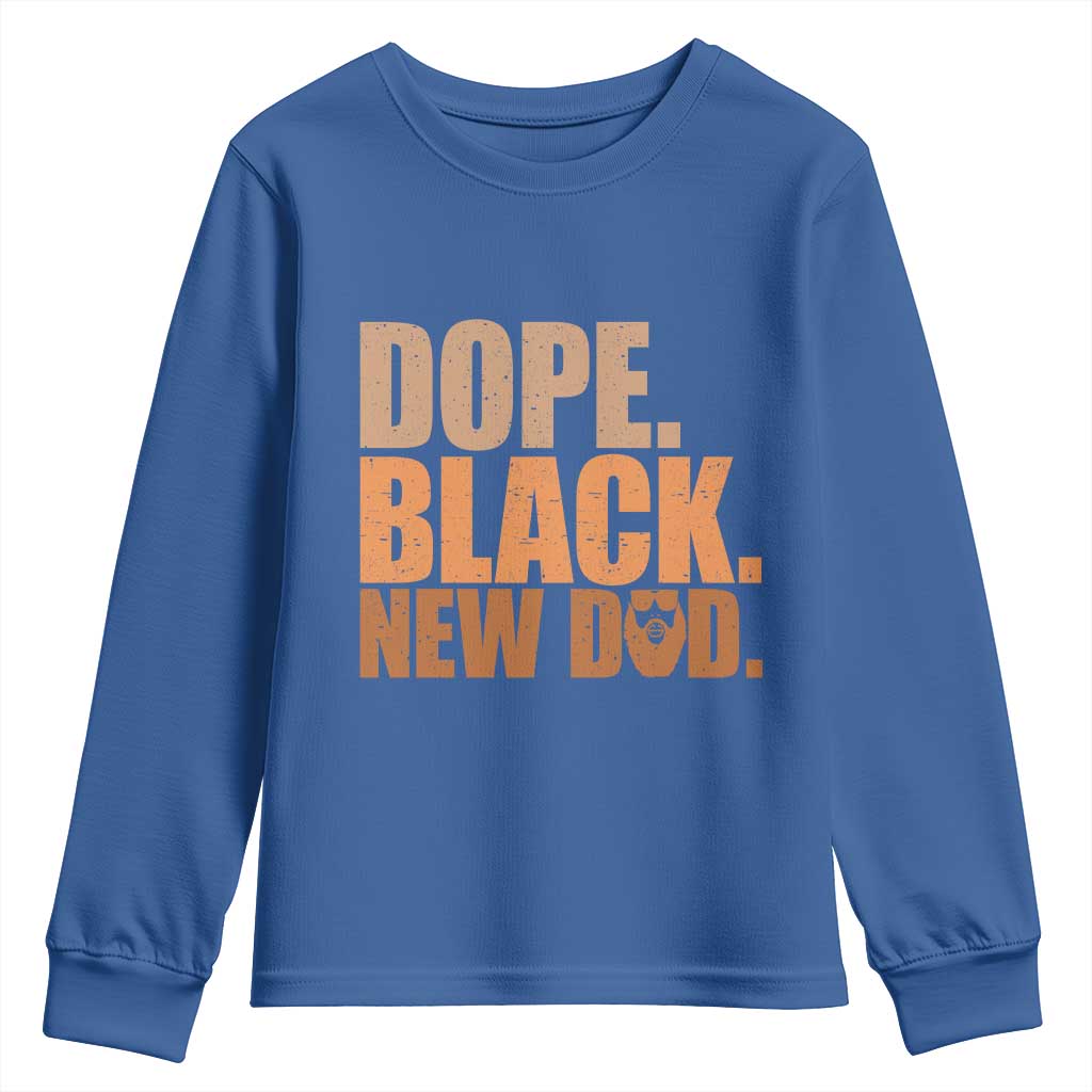 Proud Black New Dad Youth Sweatshirt African American Fathers Day Gift