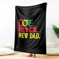 First Father's Day African American Dad Throw Blanket New Dad Gift