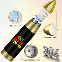 First Father's Day African American Dad Bullet Tumbler New Dad Gift