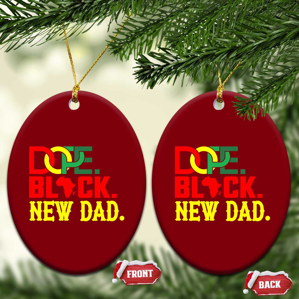 First Father's Day African American Dad Ceramic Ornament New Dad Gift