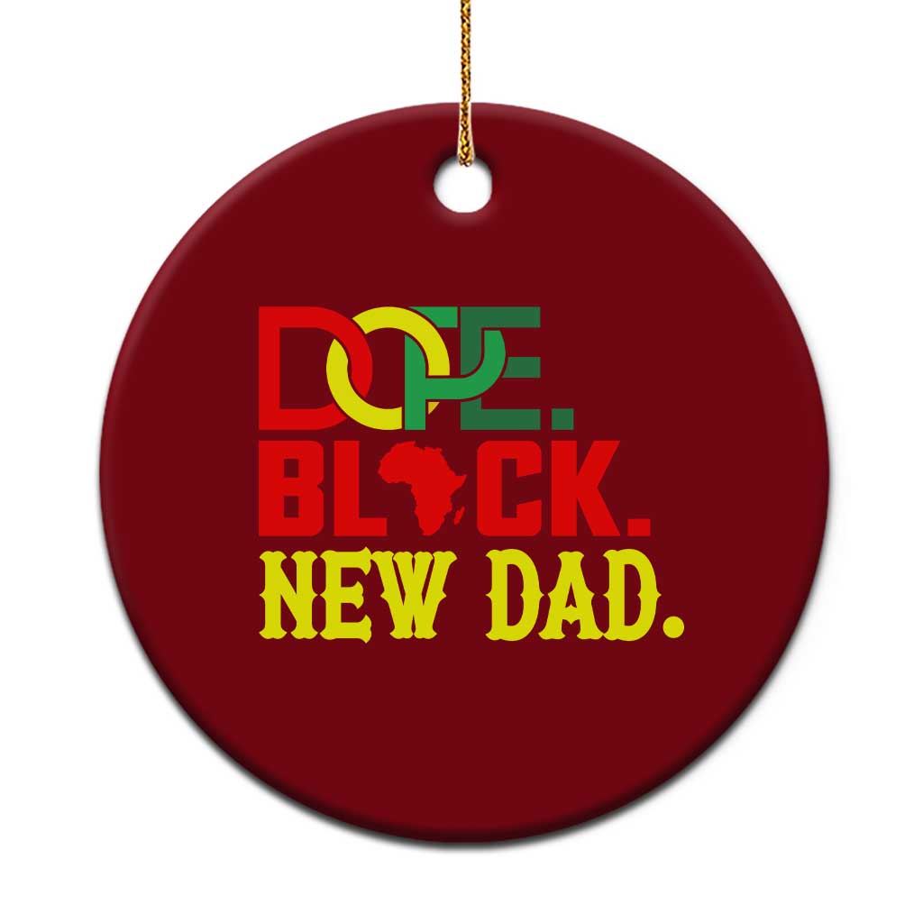 First Father's Day African American Dad Ceramic Ornament New Dad Gift