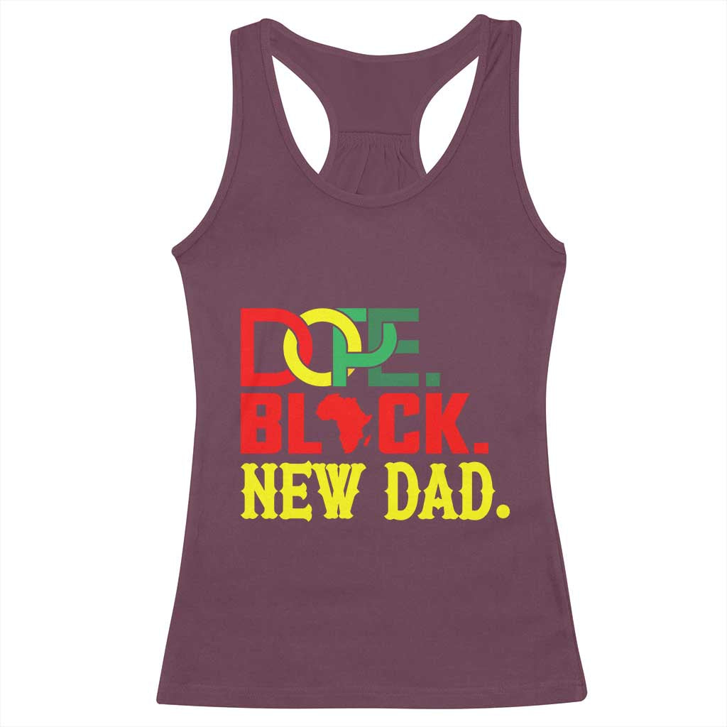 First Father's Day African American Dad Racerback Tank Top New Dad Gift