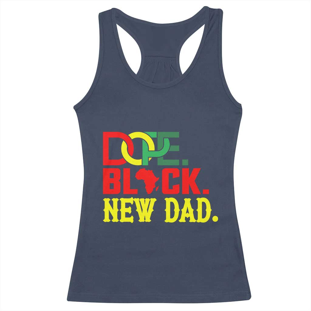 First Father's Day African American Dad Racerback Tank Top New Dad Gift
