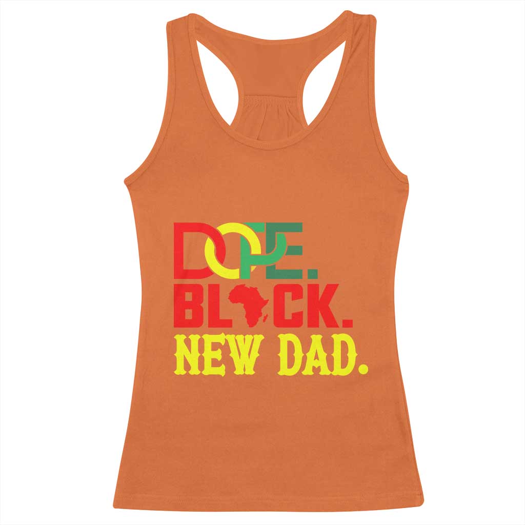 First Father's Day African American Dad Racerback Tank Top New Dad Gift