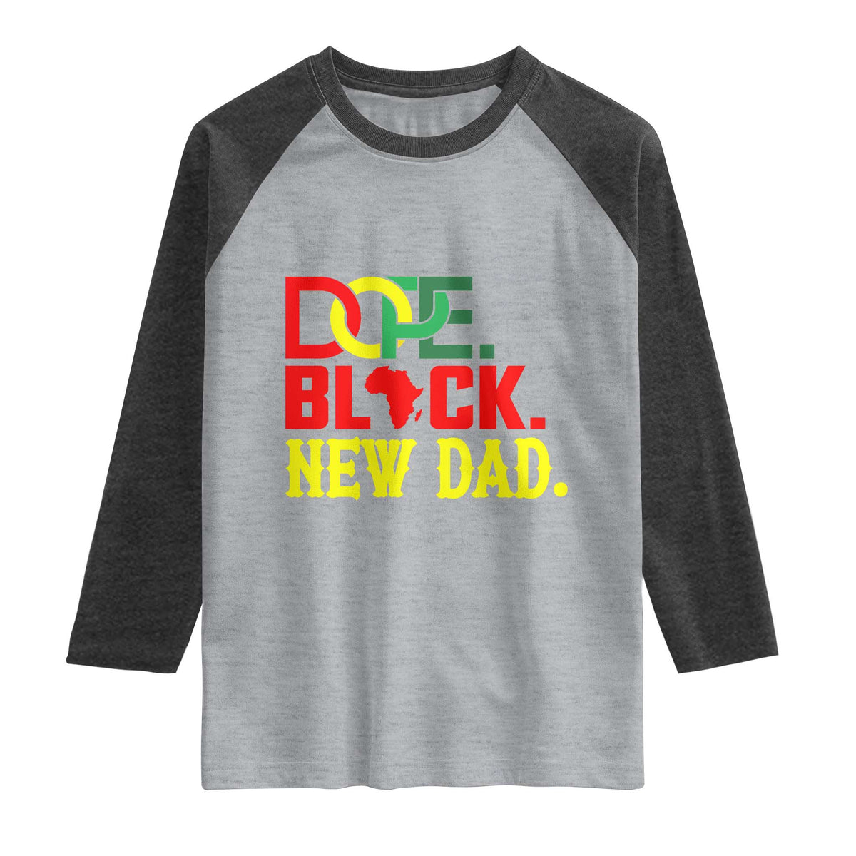First Father's Day African American Dad Raglan Shirt New Dad Gift