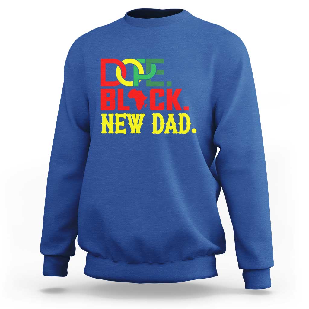 First Father's Day African American Dad Sweatshirt New Dad Gift