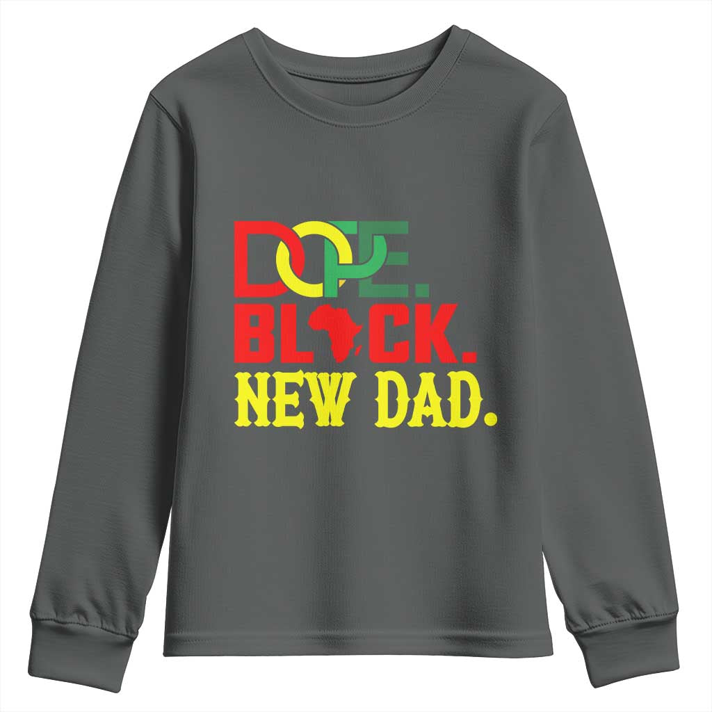 First Father's Day African American Dad Youth Sweatshirt New Dad Gift