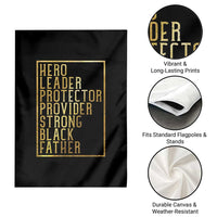 Strong Black Father Garden Flag Hero Leader Provider Protector Gift