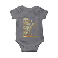 Strong Black Father Baby Onesie Hero Leader Provider Protector Gift