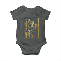 Strong Black Father Baby Onesie Hero Leader Provider Protector Gift